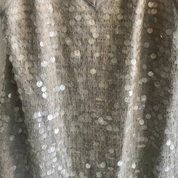 Club Monaco Justine Sequin V-neck dress Grey size 4 - Picture 12 of 12